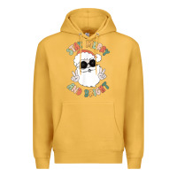 Mustard funny groovy stay merry and bright christmas santa claus t shirt Premium Hoodie - ArtMosaic