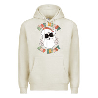 Oatmeal Heather funny groovy stay merry and bright christmas santa claus t shirt Premium Hoodie - ArtMosaic