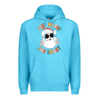 Ocean Blue funny groovy stay merry and bright christmas santa claus t shirt Premium Hoodie - ArtMosaic