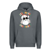 Rock funny groovy stay merry and bright christmas santa claus t shirt Premium Hoodie - ArtMosaic