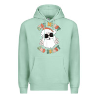 Seafoam funny groovy stay merry and bright christmas santa claus t shirt Premium Hoodie - ArtMosaic