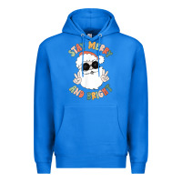 True Royal funny groovy stay merry and bright christmas santa claus t shirt Premium Hoodie - ArtMosaic