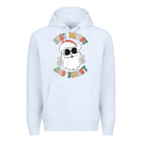White funny groovy stay merry and bright christmas santa claus t shirt Premium Hoodie - ArtMosaic