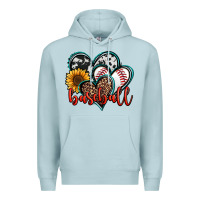 Blue Mist baseball hearts Premium Hoodie - Jasminsmagicworld