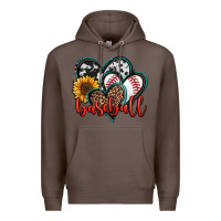 Coffee baseball hearts Premium Hoodie - Jasminsmagicworld