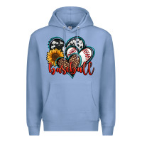 Colony Blue baseball hearts Premium Hoodie - Jasminsmagicworld