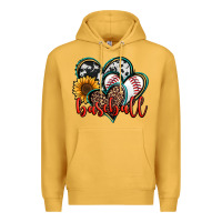 Mustard baseball hearts Premium Hoodie - Jasminsmagicworld