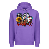 Purple baseball hearts Premium Hoodie - Jasminsmagicworld