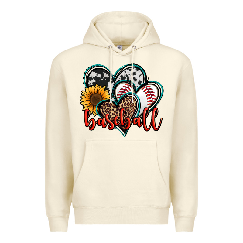 Baseball Hearts Premium Hoodie by Jasminsmagicworld | Teevron