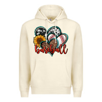 Sandshell baseball hearts Premium Hoodie - Jasminsmagicworld