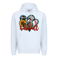 White baseball hearts Premium Hoodie - Jasminsmagicworld