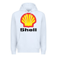 White Copy of shell gasoline Premium Hoodie - ArtMosaic