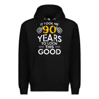 Black 90th Birthday Gift Took Me 90 Years 90 Year Old Premium Hoodie - trangStudio