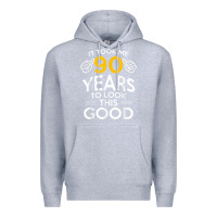 Heather Grey 90th Birthday Gift Took Me 90 Years 90 Year Old Premium Hoodie - trangStudio