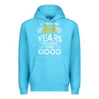 Ocean Blue 90th Birthday Gift Took Me 90 Years 90 Year Old Premium Hoodie - trangStudio