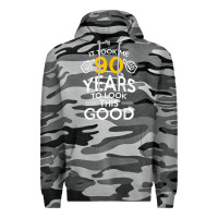 Slate Camo 90th Birthday Gift Took Me 90 Years 90 Year Old Premium Hoodie - trangStudio