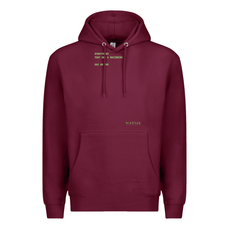The Matrix Everything Has A Beginning Green Font Premium Hoodie by ArtMosaic | Teevron