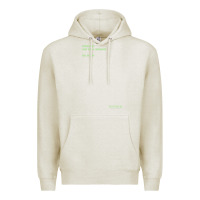 Oatmeal Heather The Matrix Everything Has A Beginning Green Font Premium Hoodie - ArtMosaic