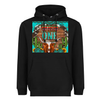 Black wild one longhorn gemstones cactus and sunflowers Heavyweight Hoodie - Artiststas