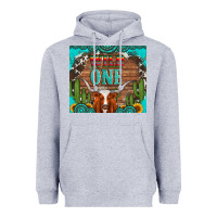 Heather Grey wild one longhorn gemstones cactus and sunflowers Heavyweight Hoodie - Artiststas