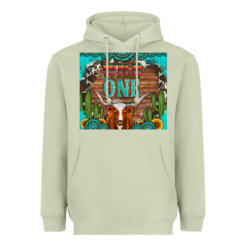 Wild One Longhorn Gemstones Cactus And Sunflowers Heavyweight Hoodie by Artiststas | Teevron