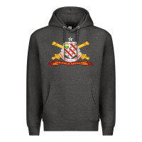 Charcoal Heather 8th field artillery w br   ribbon 8th field artillery w br ribbon Premium Hoodie - ArtMosaic