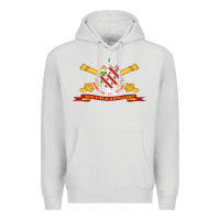 Dove Grey 8th field artillery w br   ribbon 8th field artillery w br ribbon Premium Hoodie - ArtMosaic