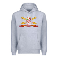 Heather Grey 8th field artillery w br   ribbon 8th field artillery w br ribbon Premium Hoodie - ArtMosaic