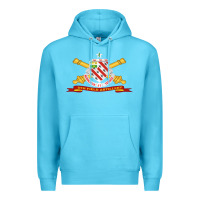 Ocean Blue 8th field artillery w br   ribbon 8th field artillery w br ribbon Premium Hoodie - ArtMosaic