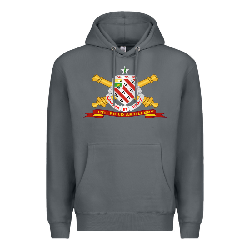 8th Field Artillery W Br   Ribbon 8th Field Artillery W Br Ribbon Premium Hoodie by ArtMosaic | Teevron