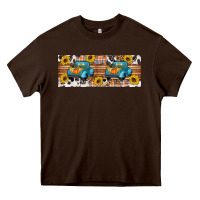 Chocolate Brown Fall truck Heavy Core Tee - Artiststas