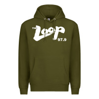 Army Green The Loop 97.9 Illinois Radio Premium Hoodie - ArtMosaic