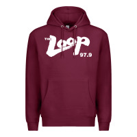 Burgundy The Loop 97.9 Illinois Radio Premium Hoodie - ArtMosaic