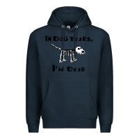 Navy in dog years i'm dead t shirt Premium Hoodie - ArtMosaic