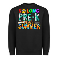 Black So Long Pre K Hello Summer Heavyweight Sweatshirt - CowhideDigitalArt