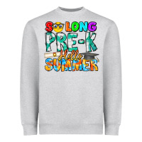 Heather Grey So Long Pre K Hello Summer Heavyweight Sweatshirt - CowhideDigitalArt