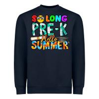 Navy So Long Pre K Hello Summer Heavyweight Sweatshirt - CowhideDigitalArt
