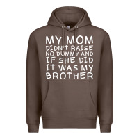 Coffee my mom didn't raise no dummy tshirt as a funny saying t shirt Premium Hoodie - ArtMosaic