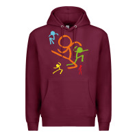 Burgundy alan becker gaming gift Premium Hoodie - ArtMosaic
