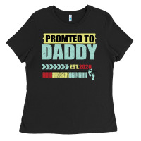 Black Promoted To Daddy Est 2020 Ladies Tee - Bettercallsaul