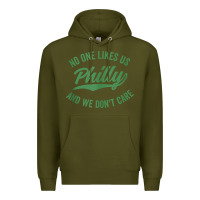 Army Green philly no one likes us and we don't care green text tank top Premium Hoodie - ArtMosaic