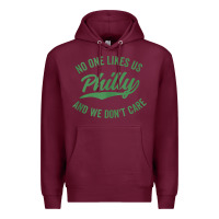 Burgundy philly no one likes us and we don't care green text tank top Premium Hoodie - ArtMosaic