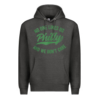 Charcoal Heather philly no one likes us and we don't care green text tank top Premium Hoodie - ArtMosaic