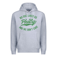 Heather Grey philly no one likes us and we don't care green text tank top Premium Hoodie - ArtMosaic