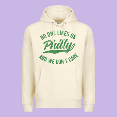 Philly No One Likes Us And We Don't Care Green Text Tank Top Premium Hoodie Designed By Artmosaic