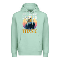 Seafoam ship just a girl who loves titanic boat titanic girls woman t shirt Premium Hoodie - ArtMosaic
