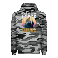 Slate Camo ship just a girl who loves titanic boat titanic girls woman t shirt Premium Hoodie - ArtMosaic