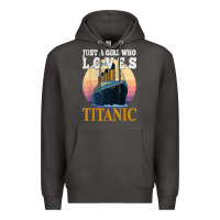 Smoke ship just a girl who loves titanic boat titanic girls woman t shirt Premium Hoodie - ArtMosaic