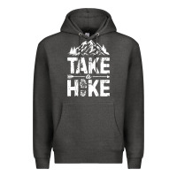 Charcoal Heather take hike Premium Hoodie - ArtMosaic