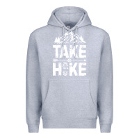 Heather Grey take hike Premium Hoodie - ArtMosaic